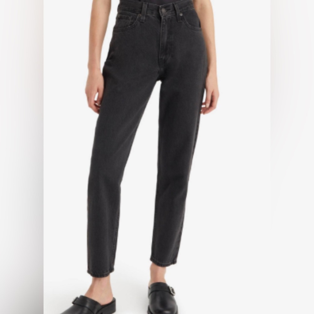 Topshop Mom jeans black waist 28
